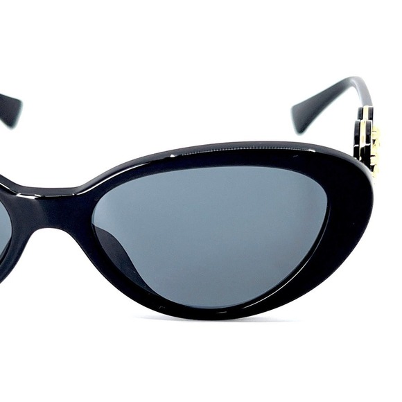 New! Versace Black Sunglasses with Gold Medusa Detail (box and dust cloth). main image 6